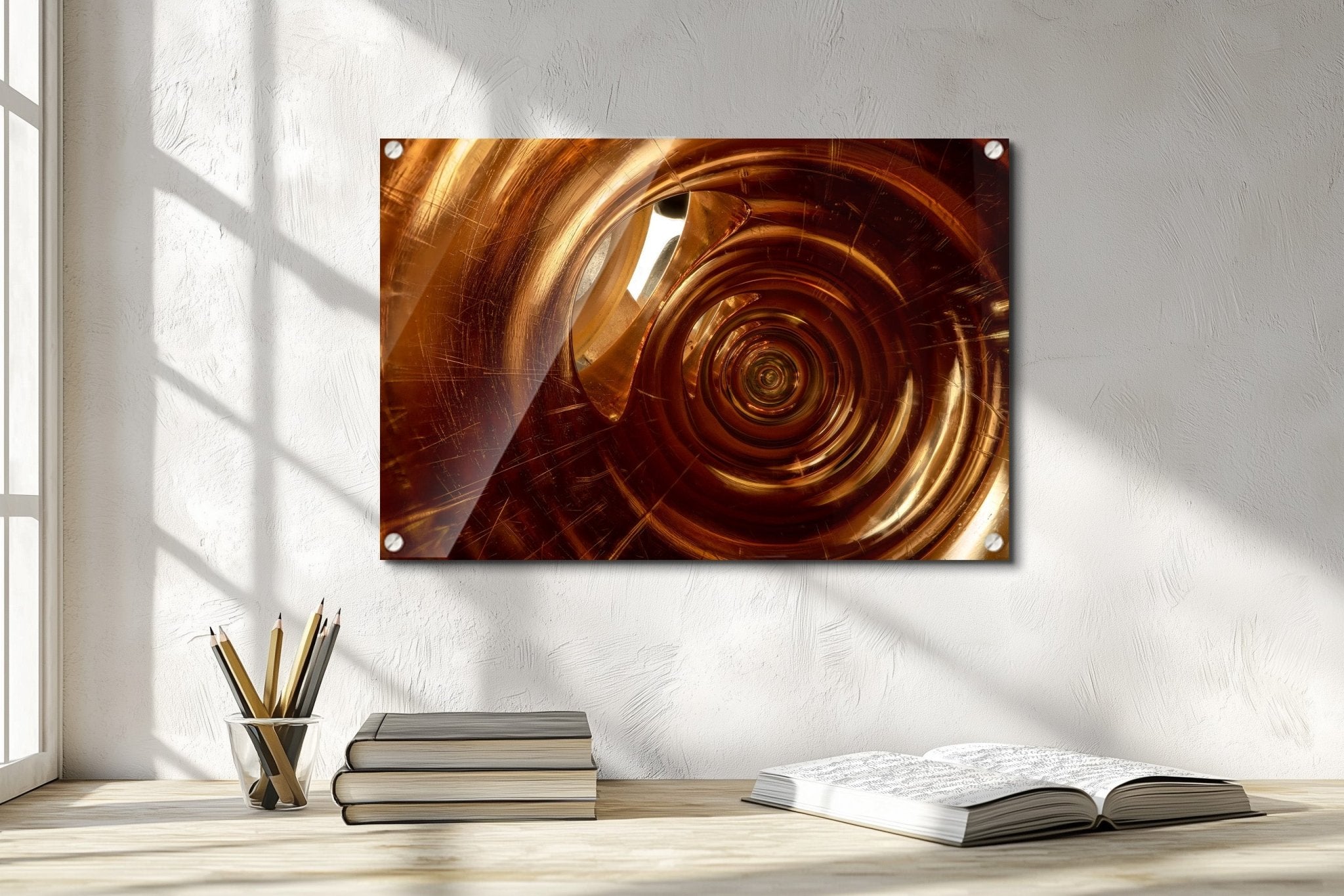 Photo of 14k Burkart Elite Rose Gold Flute. Acrylic Print. - Acrylic Print - Architecture In Music