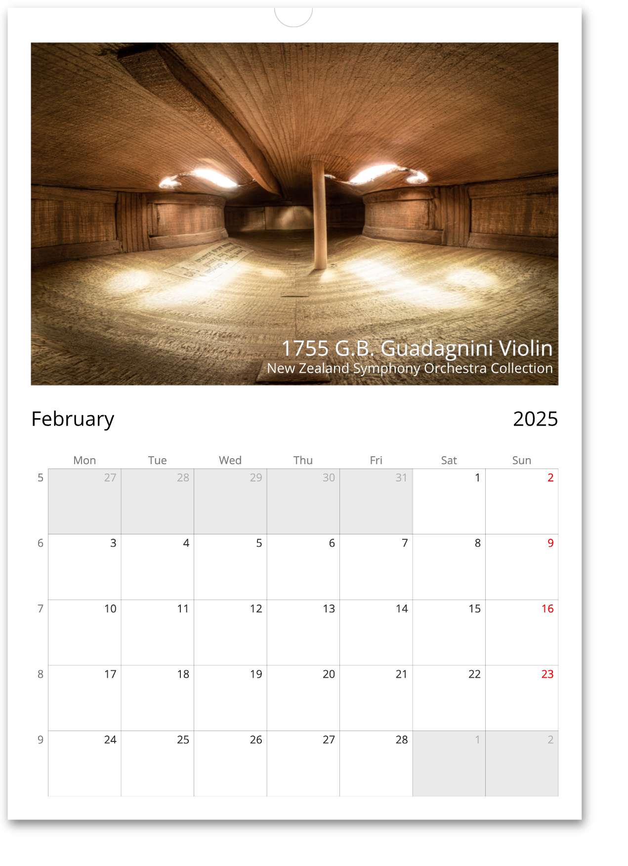 Photo of 2025 WALL CALENDAR (INTERNATIONAL VERSION) - Print Material - Architecture In Music