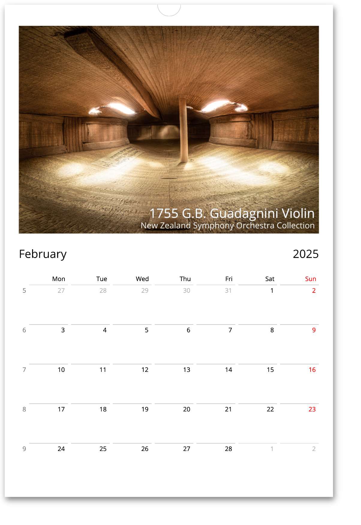 Photo of 2025 WALL CALENDAR (USA & CANADA) - Print Material - Architecture In Music