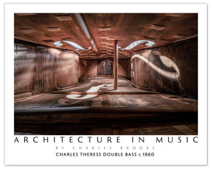 Photo of Charles Theress Double Bass circa 1860. Poster. - Giclée Poster Print - Architecture In Music