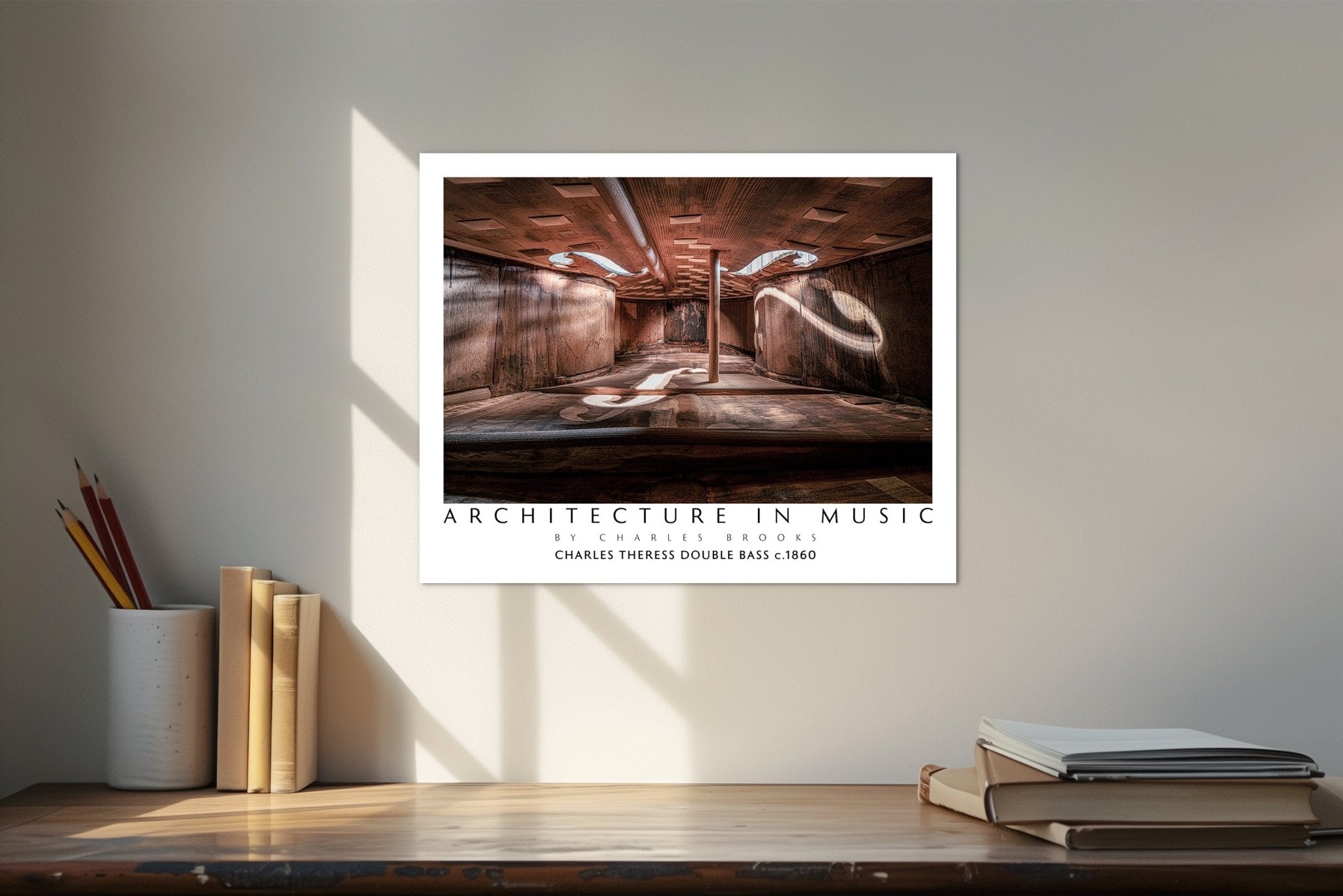 Photo of Charles Theress Double Bass circa 1860. Poster. - Giclée Poster Print - Architecture In Music