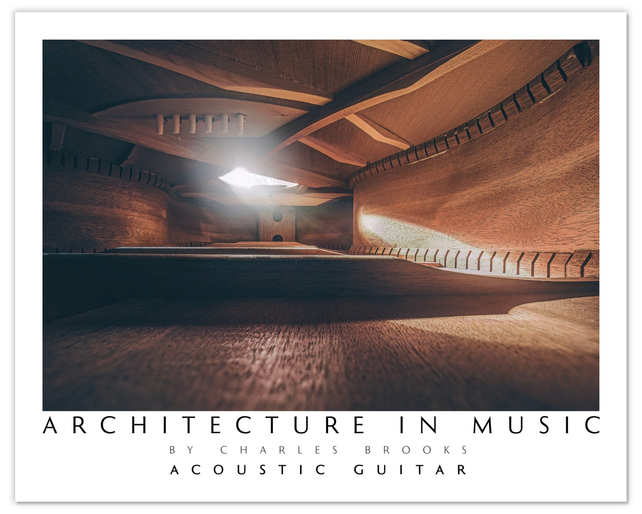 Photo of Inside an Acoustic Guitar, Part 1. Poster. - Giclée Poster Print - Architecture In Music