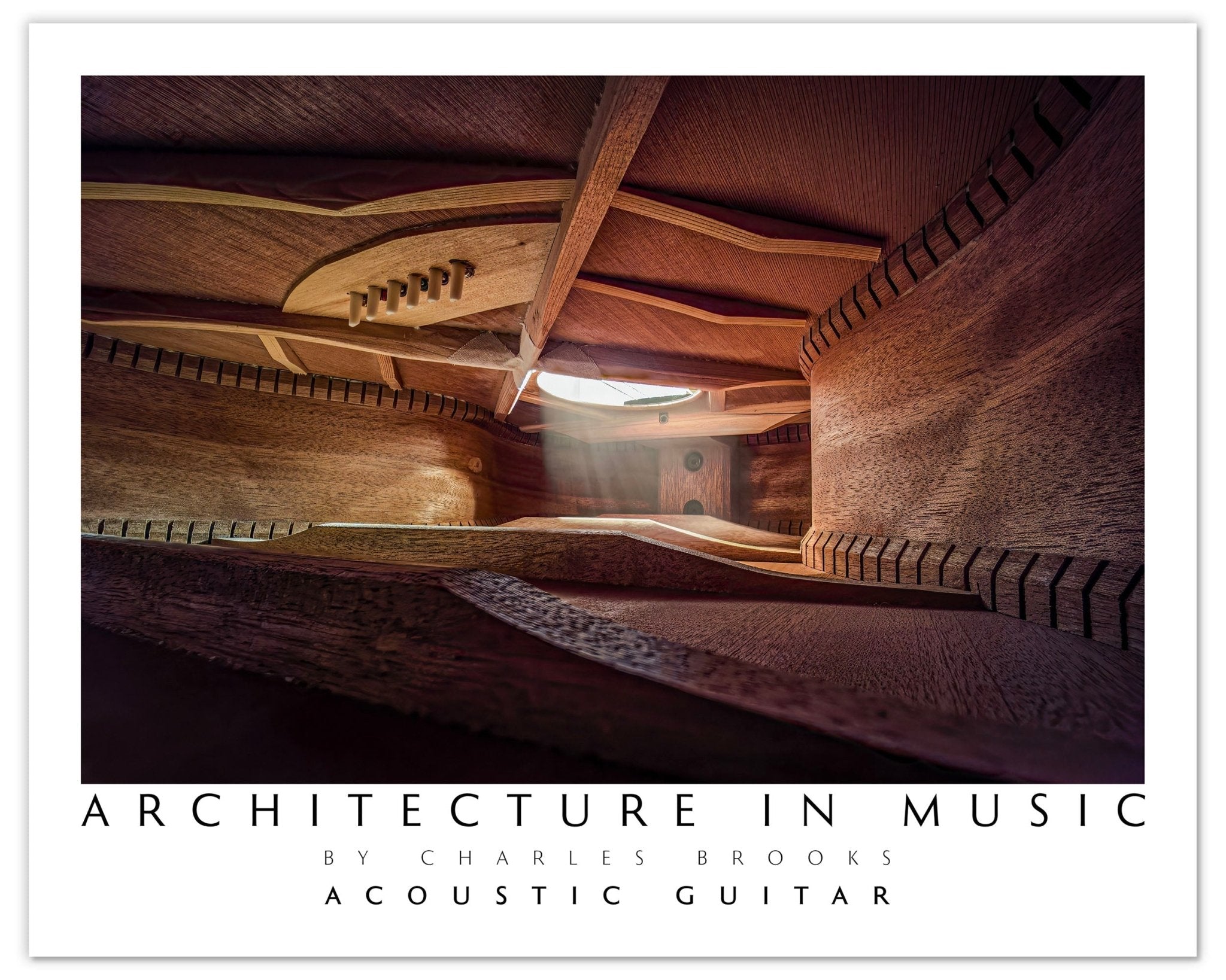 Photo of Inside an Acoustic Guitar, Part 2. Poster. - Giclée Poster Print - Architecture In Music