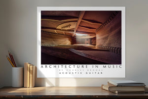 Photo of Inside an Acoustic Guitar, Part 2. Poster. - Giclée Poster Print - Architecture In Music