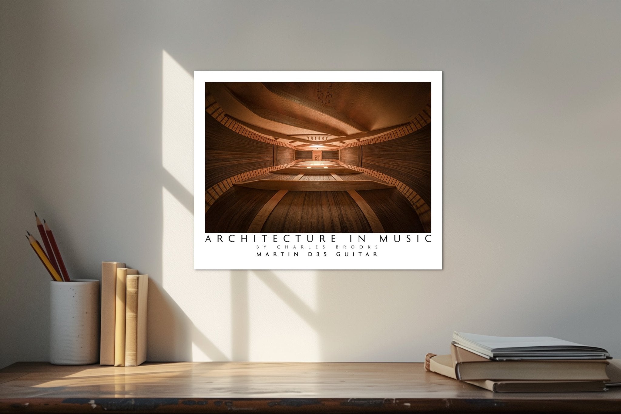 Photo of Martin D35 Guitar. Poster. EU&UK - Giclée Poster Print - Architecture In Music