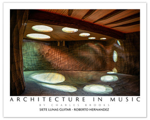 Photo of Siete Lunas guitar by Roberto Hernandez. Poster. - Giclée Poster Print - Architecture In Music