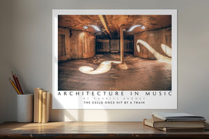 Photo of The Cello Once Hit by a Train. Poster. - Giclée Poster Print - Architecture In Music